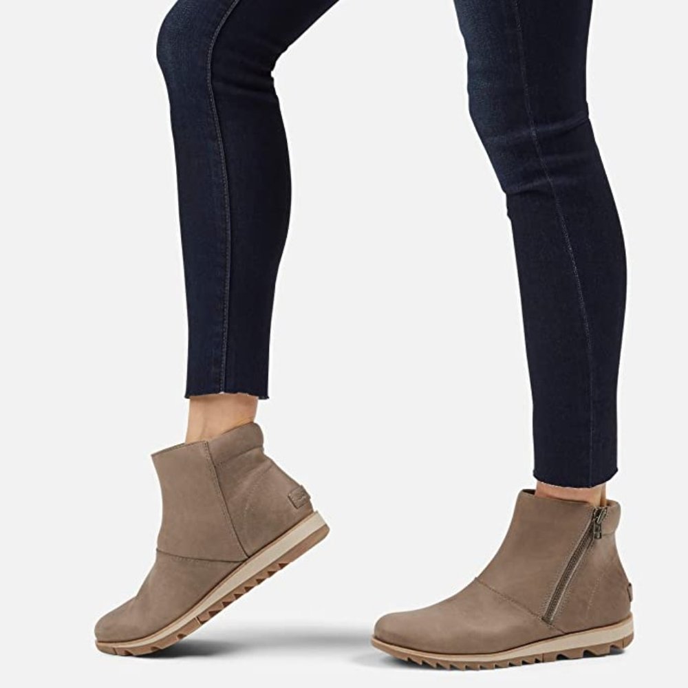 Sorel Harlow Waterproof Zip Boot Khaki II